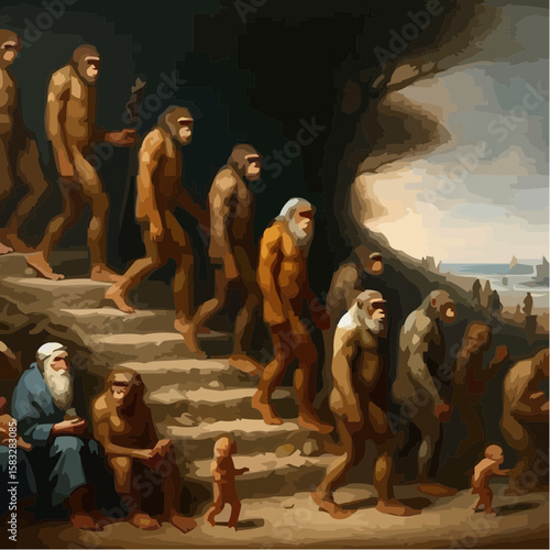 
alternative digital art showing the evolution of humanity 27