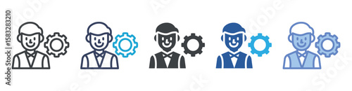 Manager icon set multiple style collection