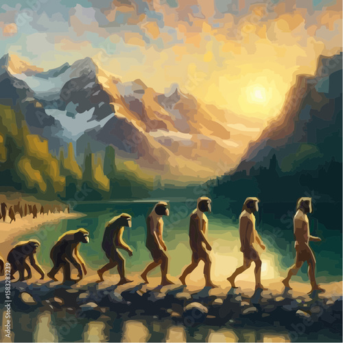
alternative digital art showing the evolution of humanity 16