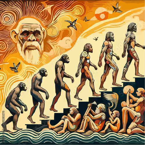 
alternative digital art showing the evolution of humanity 14