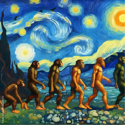 
alternative digital art showing the evolution of humanity 13