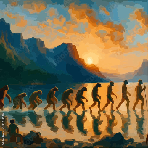 
alternative digital art showing the evolution of humanity 12