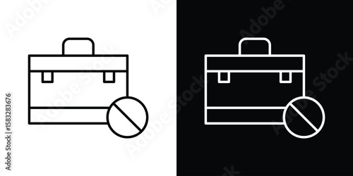 Unemployment icon line for web, mobile and infographics.