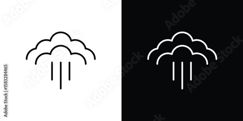 Steam icon line for web, mobile and infographics.