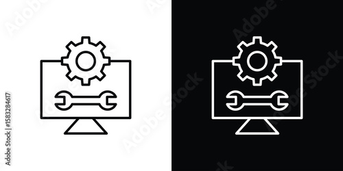 Software Engineering icon line for web, mobile and infographics.