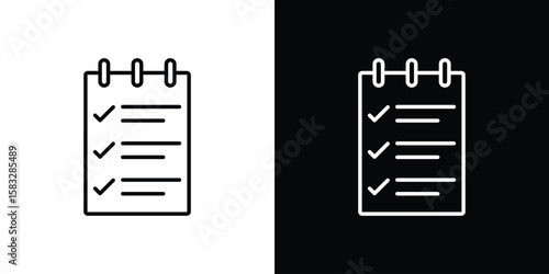 Reservation icon line for web, mobile and infographics.