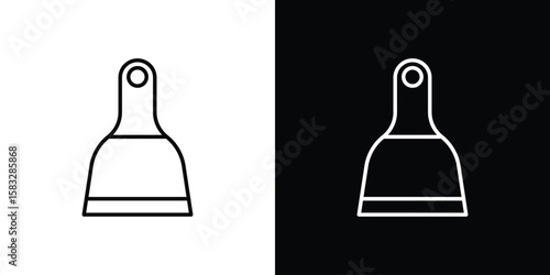 Putty knife icon line for web, mobile and infographics.