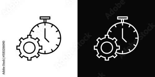 Productivity icon line for web, mobile and infographics.