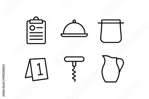 Colorful bartending tools set with mixer, jigger, spoon, strainer, scoop, and juicer