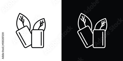 Mint gum icon line for web, mobile and infographics.