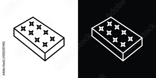 Mattress icon line for web, mobile and infographics.