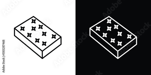 Mattress icon line for web, mobile and infographics.