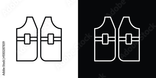Lifejacket icon line for web, mobile and infographics.