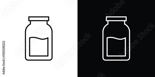 Jar icon line for web, mobile and infographics.