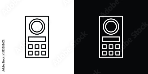 Intercom icon line for web, mobile and infographics.