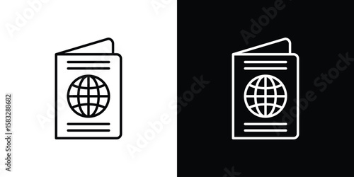 Immigration icon line for web, mobile and infographics.