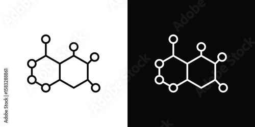 Hormones icon line for web, mobile and infographics.