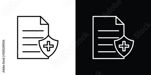 Health insurance icon line for web, mobile and infographics.