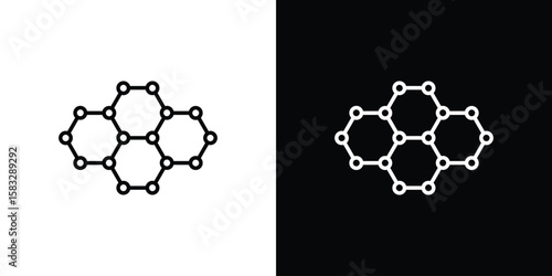 Graphene icon line for web, mobile and infographics.