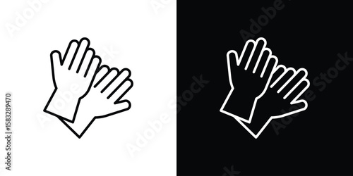 Gloves icon line for web, mobile and infographics.