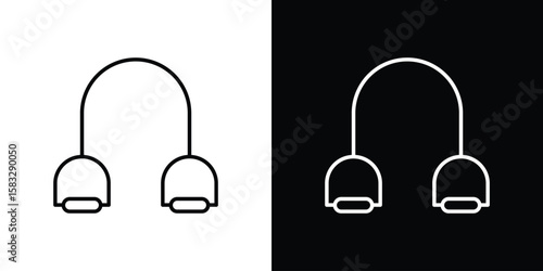 Exercise bands icon line for web, mobile and infographics.