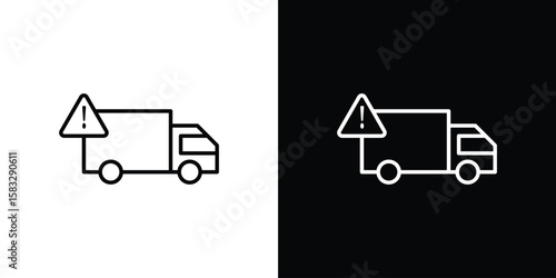 Delivery delay icon line for web, mobile and infographics.
