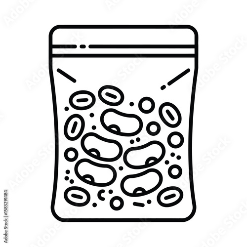 Food Storage Bag With Beans