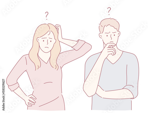A couple is expressing their confusion and uncertainty as they ponder what their next steps should be moving forward