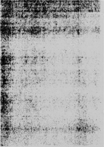 Large vector halftone ink texture with a transparent background 