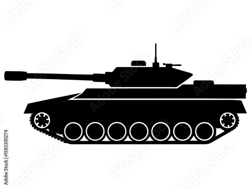Tank war, Tank war army silhouette vector, Military tank Vector
