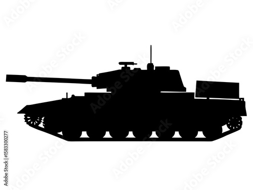 Tank war, Tank war army silhouette vector, Military tank Vector