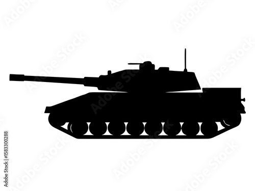 Tank war, Tank war army silhouette vector, Military tank Vector