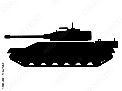 Tank war, Tank war army silhouette vector, Military tank Vector