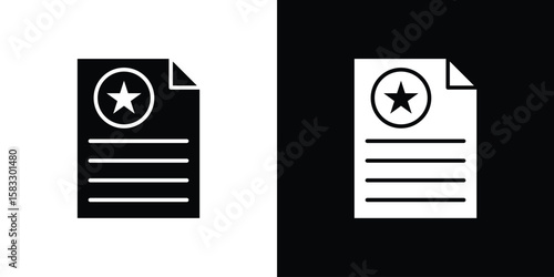 License icon vector graphics. Flat solid black vector set