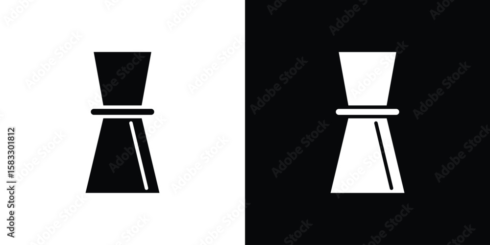 Fototapeta premium Jigger icon vector graphics. Flat solid black vector set