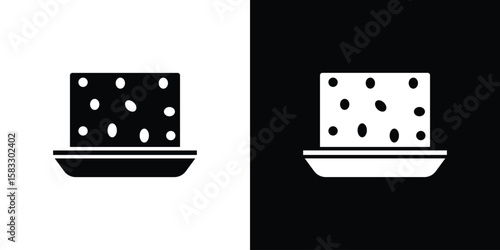 Halva icon vector graphics. Flat solid black vector set
