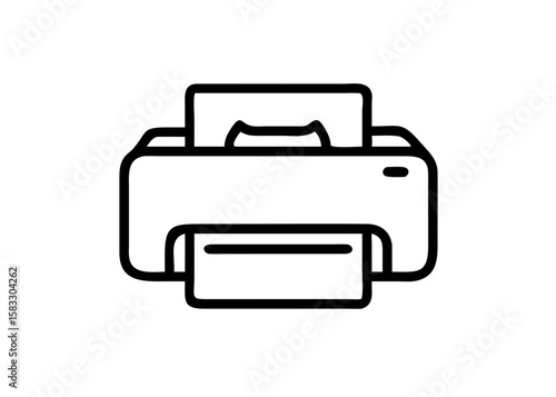 printer line art icon vector illustration