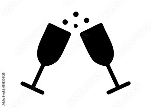 wine glass icon silhouette vector illustration 