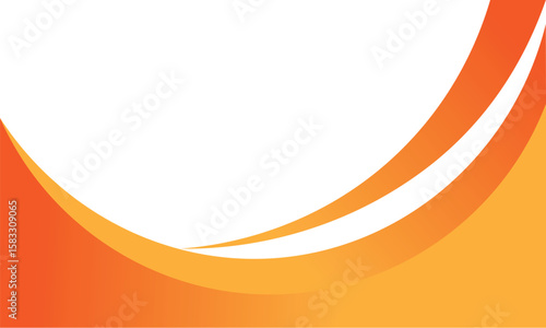 Bright orange and yellow curved abstract background with smooth gradients and dynamic swoosh shapes. Perfect for banners, presentations, digital posters, and modern business designs.