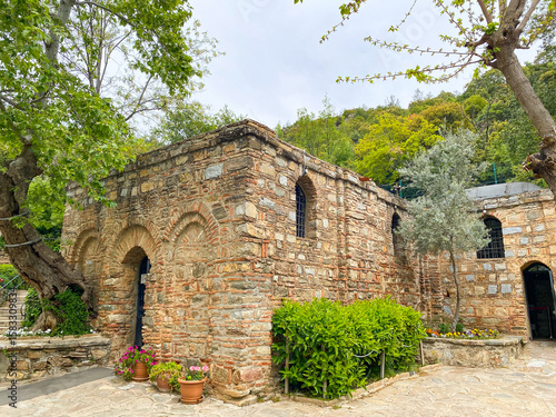 House of the Virgin Mary, the spring water fountain and water pond at Ephesus, Izmir, Turkiye