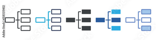 Structure icon set multiple style collection