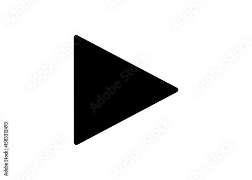 Free Download Black play button triangle icon for media, UI designs, and modern interfaces - GFXLoad