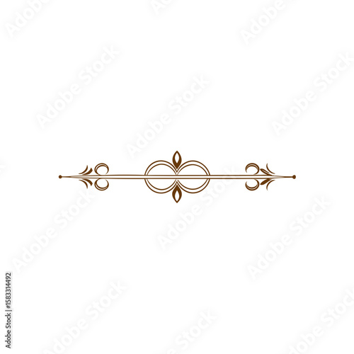 symmetrical ornamental divider with antique line 