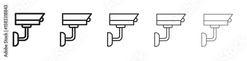 Security camera icon vector Art line Illustrations collection
