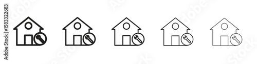 Home repair icon vector Art line Illustrations collection