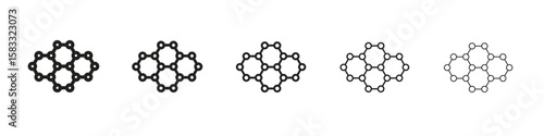 Graphene icon vector Art line Illustrations collection