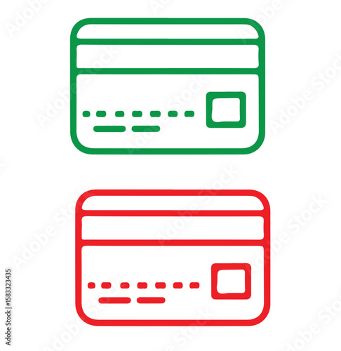 Credit Card Vector Illustration – Payment Method, Finance Icon, Online Banking Design