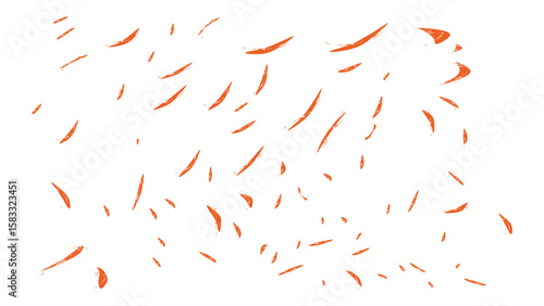 Sharp Abstract Orange Brush Stroke Marks – Dynamic Style