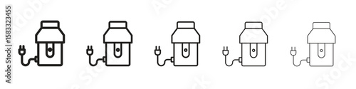 Garbage disposal icon vector Art line Illustrations collection
