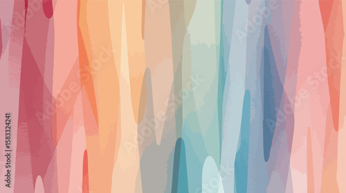 Abstract colorful watercolor background with vertical brush strokes and a soothing gradient effect.